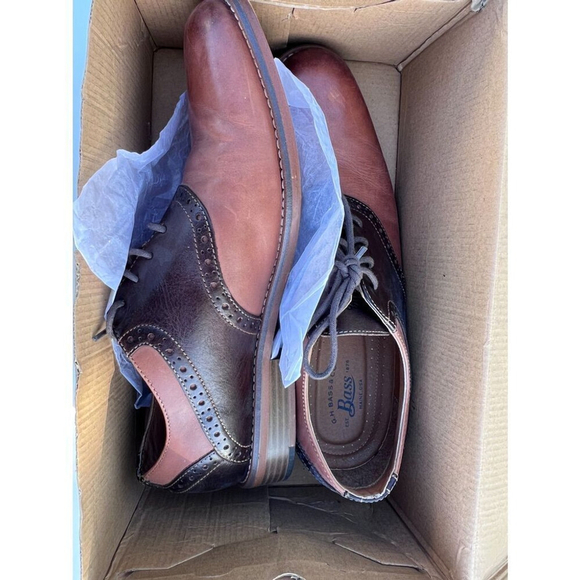 Men\'s Bass brown leather shoes dress luxury oxfords classics solid size 11 main image 4